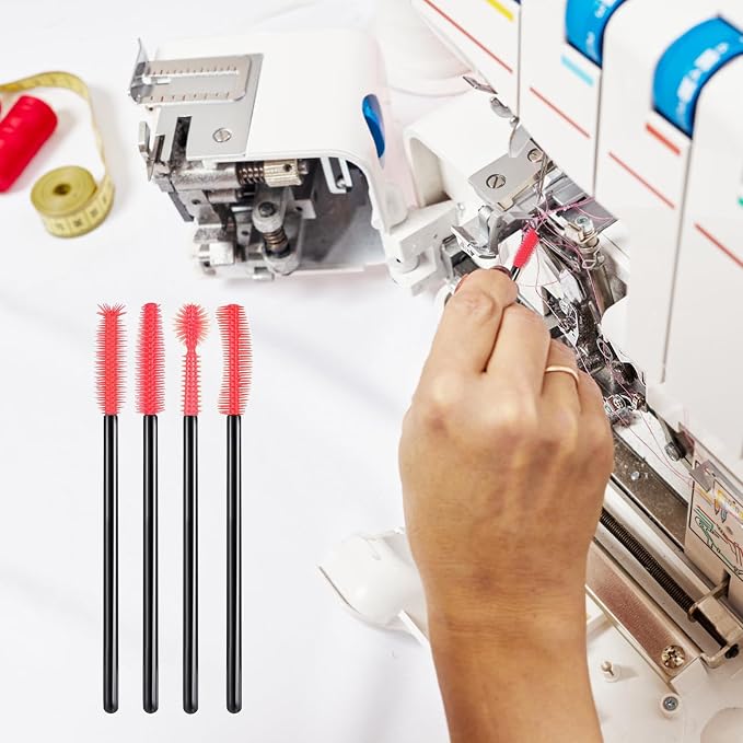 Sewing Machine Cleaning Brushes - 20 PCS Reusable Silicone Dense Bristles Clean Brush for Internal and Spool Area