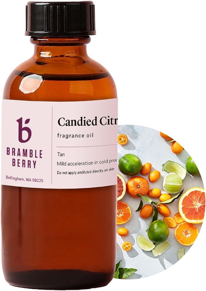 Bramble Berry Candied Citrus Sweet Orange & Lemon Scent for Soap Making, Candles, Lotion, Bath Bombs & Perfume | Skin Safe, Vegan, Paraben & Phthalate Free, DIY Craft Essential