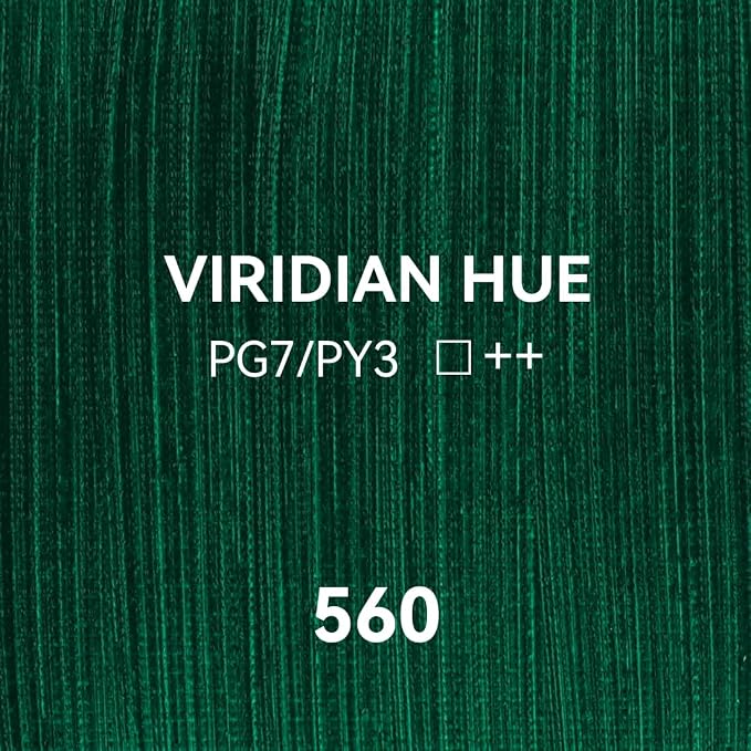 PHOENIX Viridian Hue Oil Paint - Studio Oil Paint Single Large Tube - 170ml / 5.75 Fl oz. Viridian Hue 560