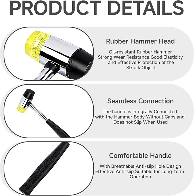 Leather Stamping Pressing Hammer for DIY Leather Craft