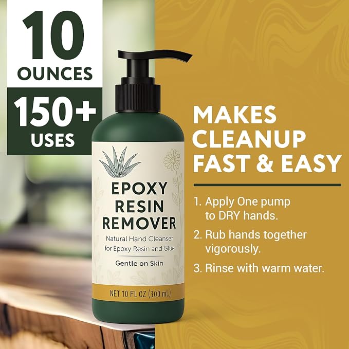 Epoxy Resin Remover for Hands - Moisturizing Alcohol-Free Botanical Formula