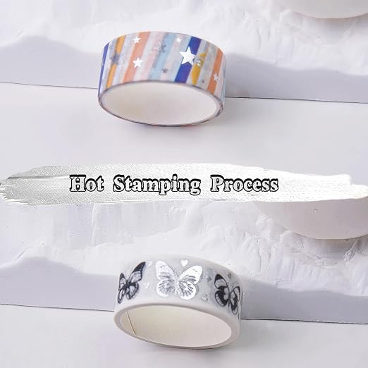50 Rolls Washi Tape Set, Assorted Sizes, for Junk Journal Scrapbook, Bullet Journaling Scrapbooking Supplies, Planner Sticker DIY Craft Decor (Dawn and Dusk)