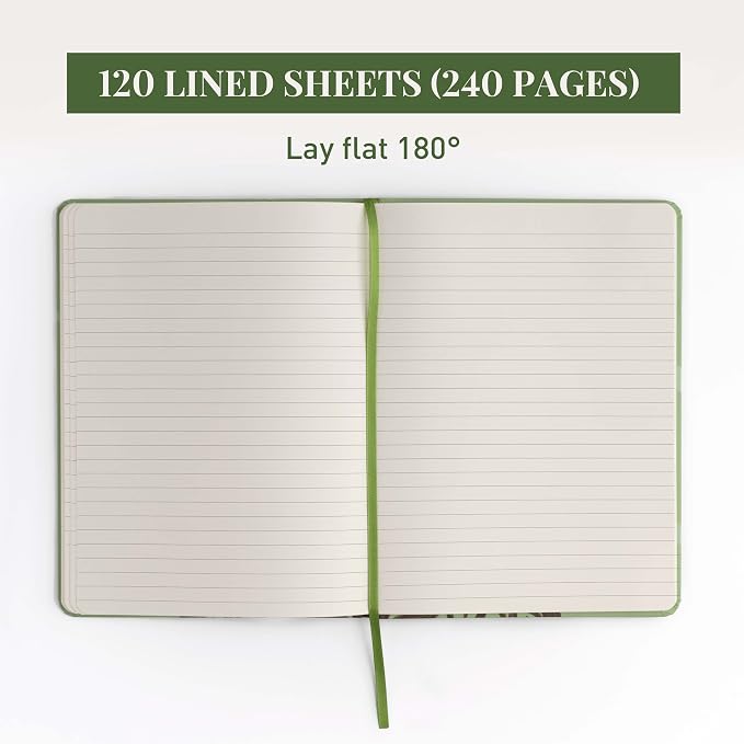 Rileys Tree of Life Lined Journal Notebook, 8x6 in, Hardcover, 240 Pages