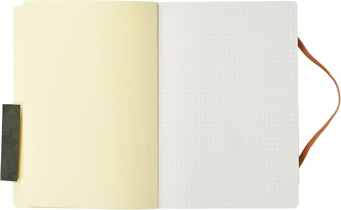 Pentalic Art Travelers Dot Grid Sketch Book Acid Free, 6"-x-8", Turquoise Blue
