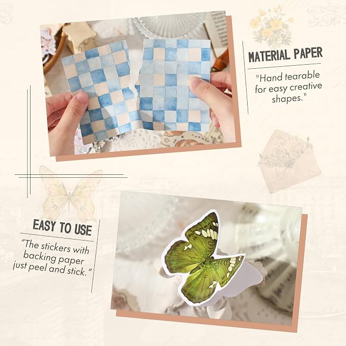 Vintage Cottagecore Scrapbook Supplies Kit – 400PCS