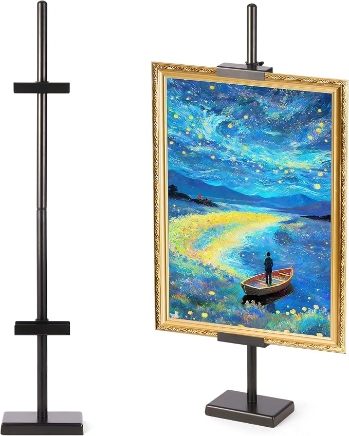 30'' Adjustable Tabletop Easel Stand, Black Easel for Display | Steady and Elegant Picture Easels for Display, Picture Frame Stand, Adjustable Art Easel,Picture stand for Artwork, Photo.