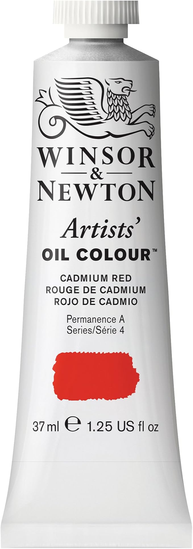Winsor & Newton Artists' Oil Paint, 37ml Tube, Cadmium Red
