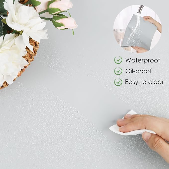 Extra Large Flexible Silicone Table Mats for Kids - Non-Slip, Waterproof, Heat Insulation Countertop Protector - Pastry Mat, 27.6''x15.7'' Gray, 1Pcs