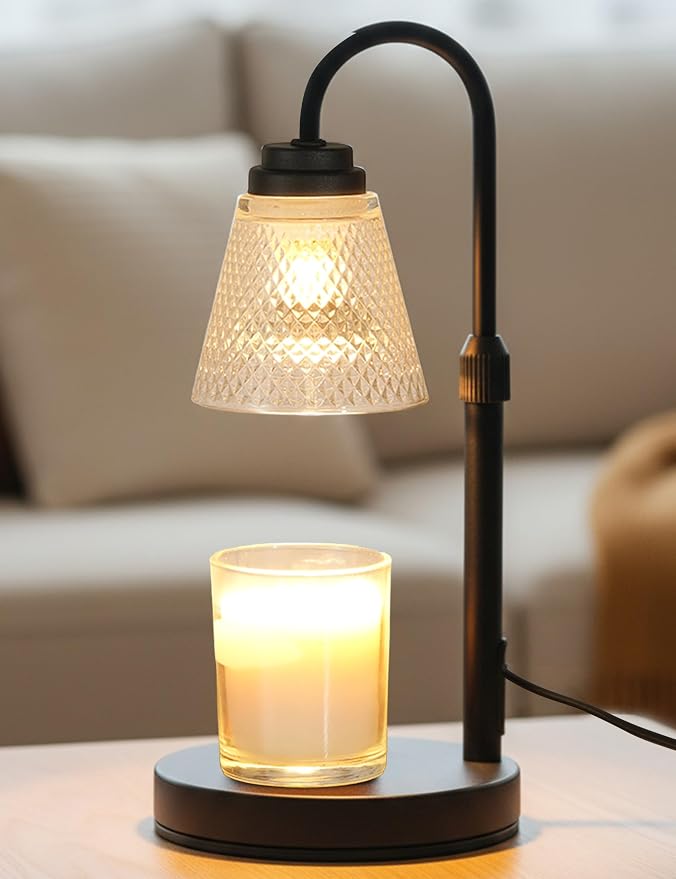 Candle Warmer Lamp with Timer Home Decor Birthday Gifts for Women Mom Her | Dimmable Candle Warmer for Jar Candles, Height Adjustable Wax Melt Warmer, Room Decor Desk Lamp, House Warming Gifts New Home