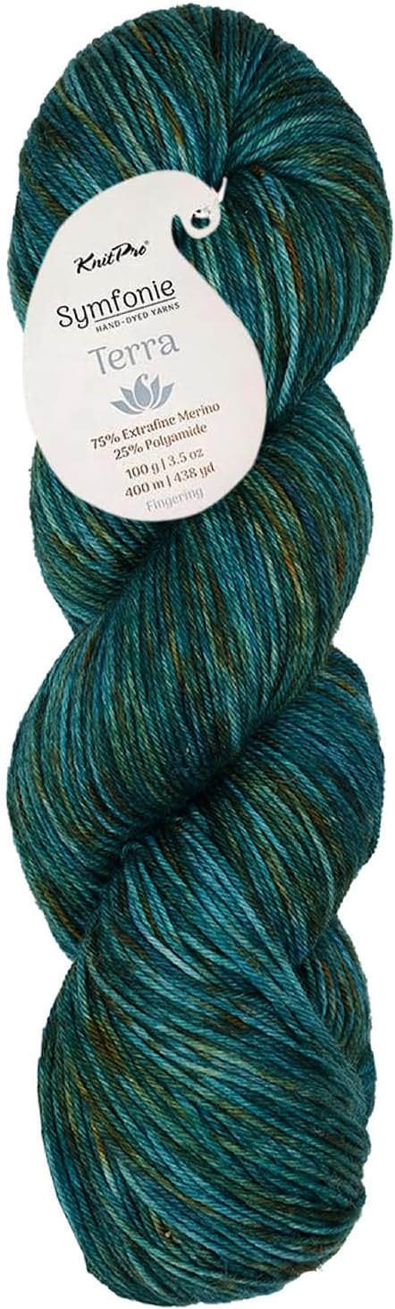KnitPro Symfonie Fingering Weight Merino Wool Yarn 100g, Gulf Coast