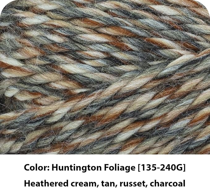 Lion Brand Yarn Hometown Yarn, Super-Bulky Yarn for Knitting, Crocheting, and Crafting, 3 Pack, Huntington Foliage | Super Bulky Acrylic Fiber for Warm Crochet Blankets, Knit Winter Hats, Chunky Cardigans, Soft Scarves, Weaving