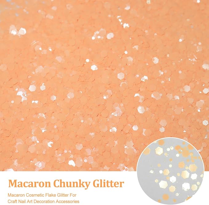 Renfio Chunky Glitter,1.76oz/50g Amber Sunset Resin Glitter