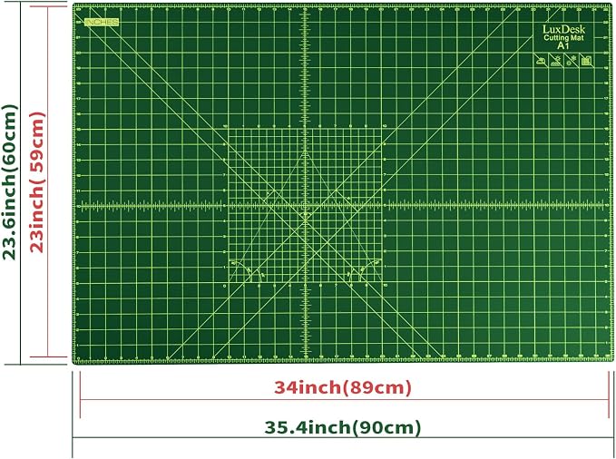 Large Self Healing Cutting Mat For Sewing 24x36 In A1 Quilt Cutting Mat