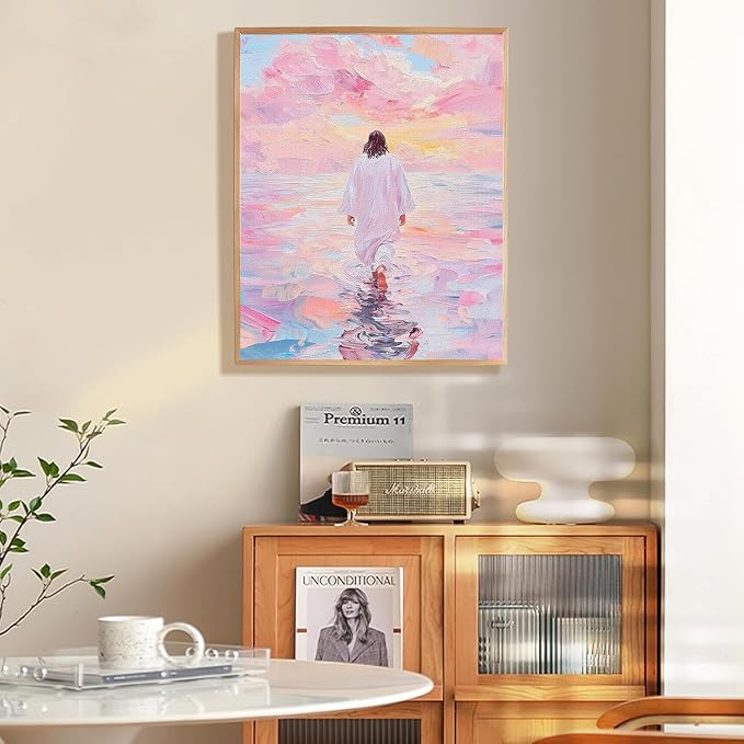 BAWKENTON Pink Jesus Paint by Numbers for Adults and Kids