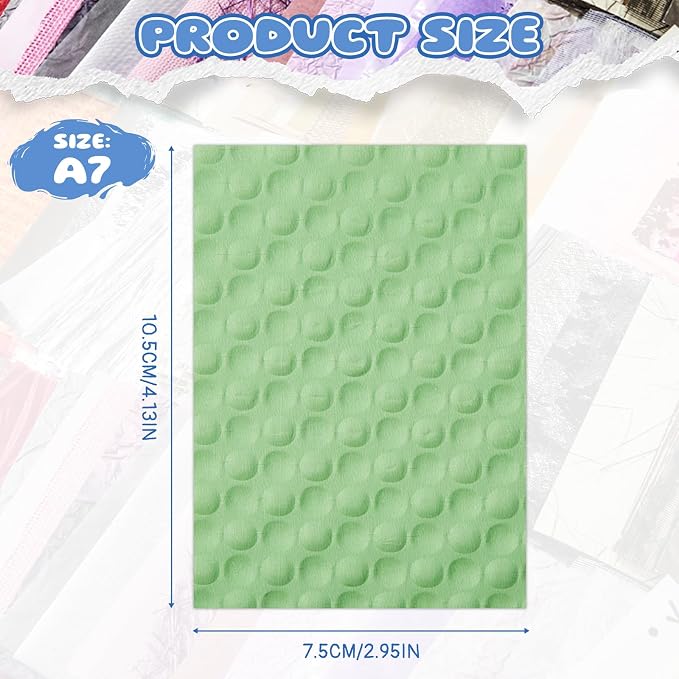 208 Sheets A7 Scrapbook Paper Kit, 12 Colors Mixed Textured Papers