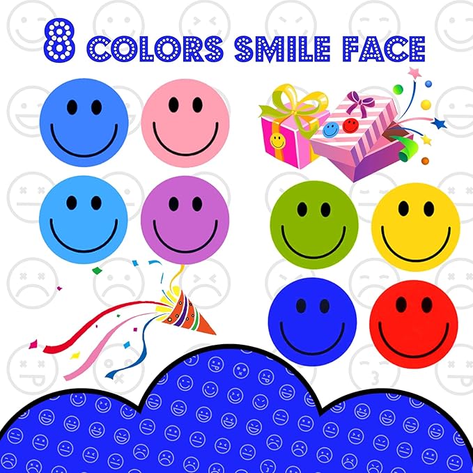 1500 Pcs Smiley Face Stickers Motivational Stickers for Teachers