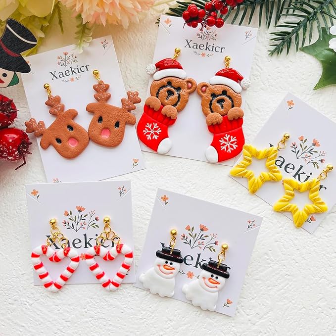 Holiday Theme Polymer Clay Cutters Set – Molds, Clay Cutters for Polymer Clay, Clay Earring Tools