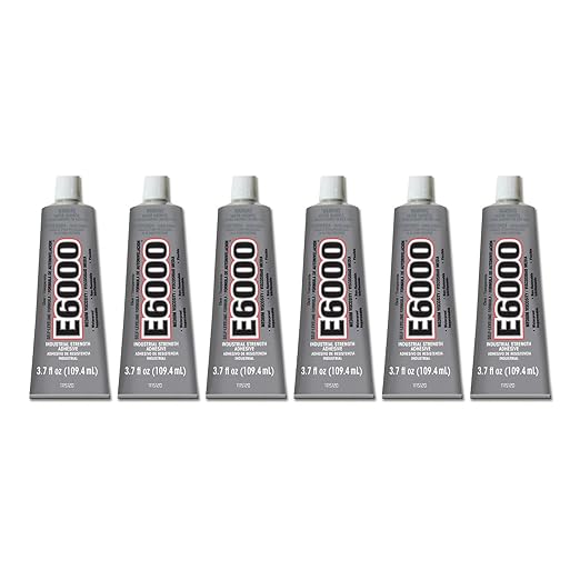 Eclectic Products 220011 6 Pack 3.7 oz. E-6000 High Viscosity Multi-Purpose Adhesive, Clear
