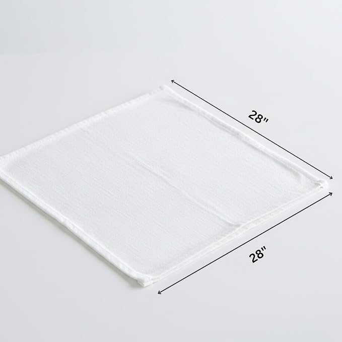 Flour Sack Towels | Tea Towel for Crafts| Kitchen Dish Cotton Blank Towel for Embroidery| Baking Bread Proofing Linen Cover| Super Absorbent Quick Dry| 6 Pack 28"x28" White