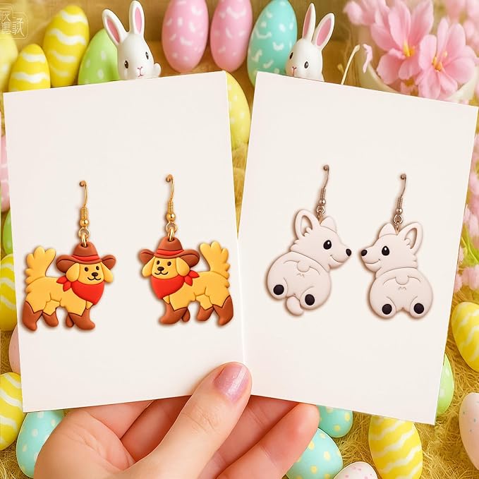 9pcs Farm Theme Polymer Clay Cutters，Animal Polymer Clay Jewelry