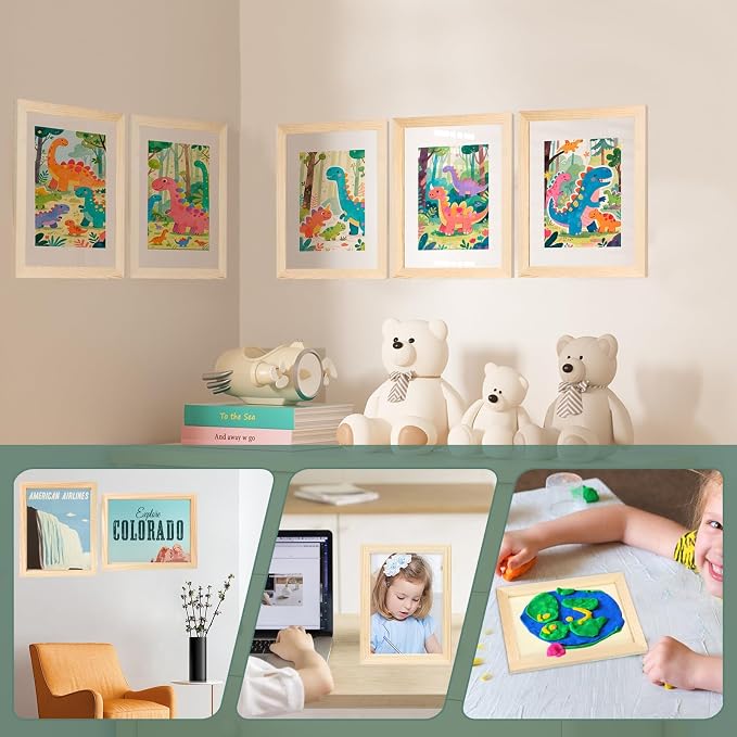 FSWCCK 5 Pack 8 x 10 inch Wood Panel Boards, Unfinished Wood Canvas Panels for Crafts, Painting Canvas, DIY Art Projects, Pouring, Arts Use with Oils, Acrylics
