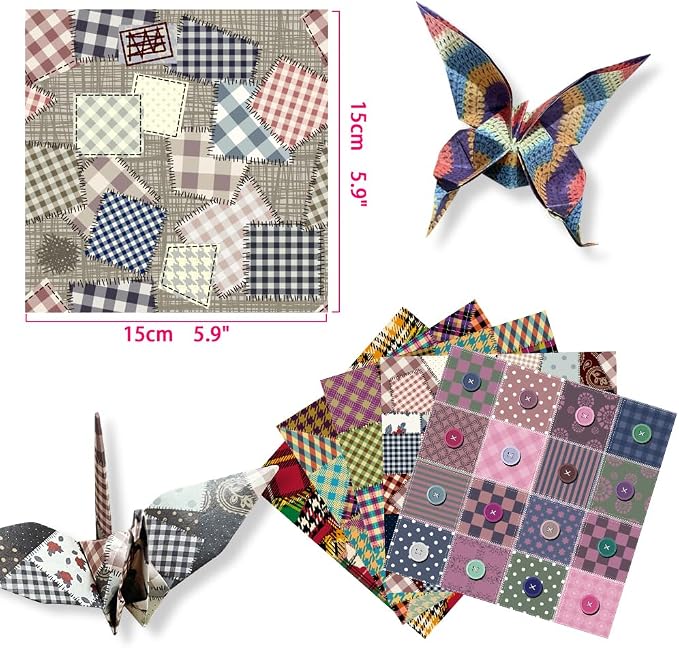 6x6" Origami Paper,50Sheets Double Sided Colored Paper,Square Craft Paper