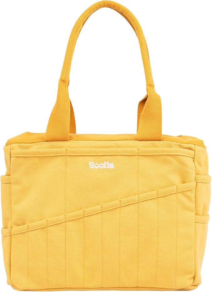 Soolla Studio Bag: Art Supply Storage Organizer & Pottery Tool Bag, Washable Tote, Yarn Bag, Crochet, 30 Pockets, 15+ Colors