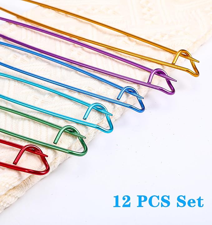 12 PCS 6 Sizes Stitch Holders for Knitting, Knitting Stitch Holders