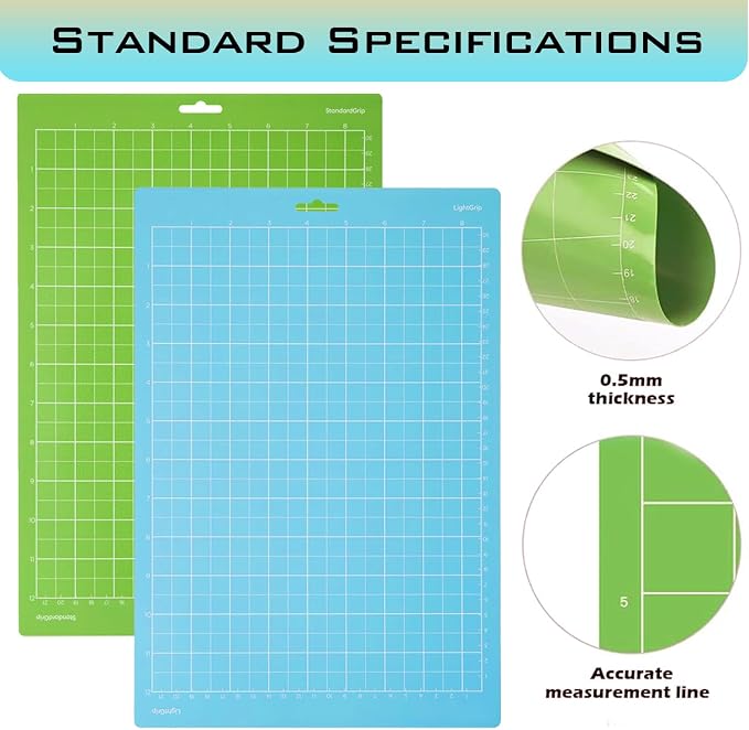 LOPASA Cutting Mat Compatible with Cricut Joy Xtra(Light & Standard)