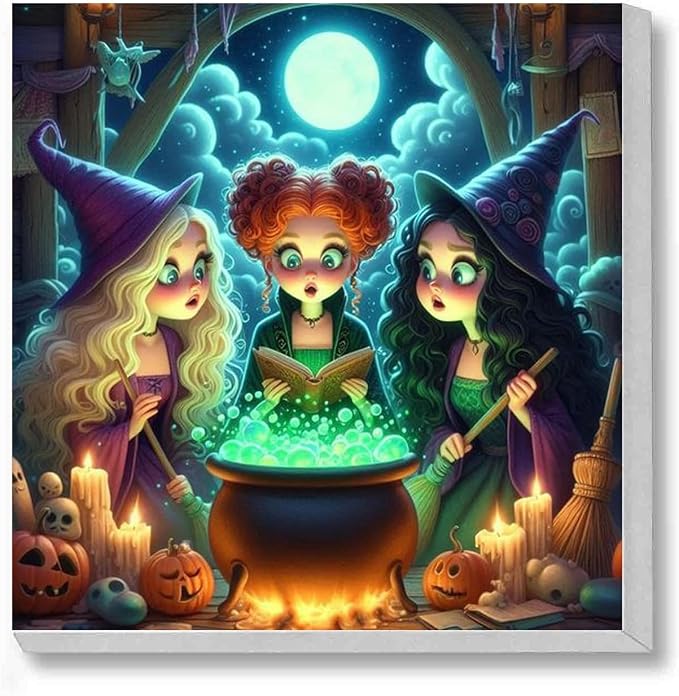 Witch's Poison Diamond Art Kits for Adults with Frame,5D Diamond Painting
