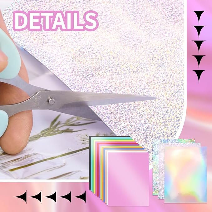 30 Pack Metallic Cardstock Paper Sheets 250gsm/92lb 6×8inch
