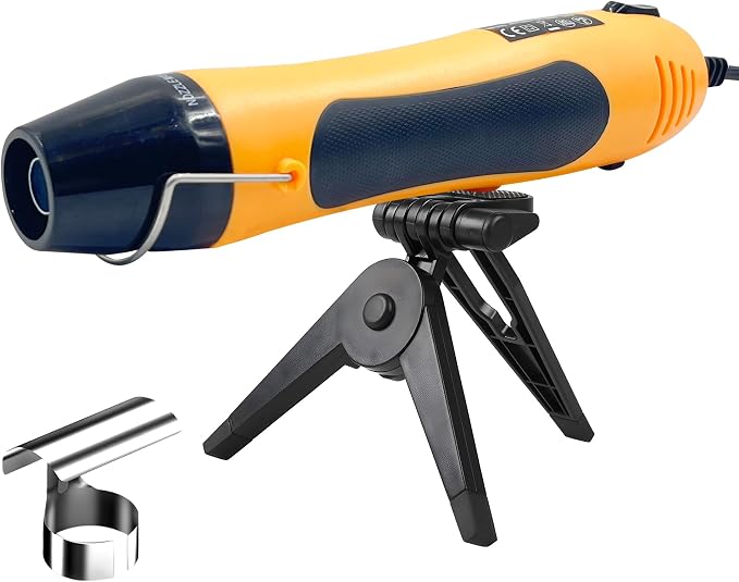 Heat Gun, 350W Mini Heat Gun with Reflector Nozzle Dual Temperature Settings Fast Heat Hot Air Gun Tool for Crafting, Heat Gun for Craft Dryer, 6.56Ft Overload Protection for Drying Paint