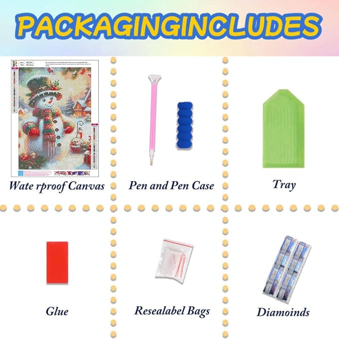 Lophomie Christmas Diamond Art Kits for Adults, 5D Diamond Painting Kits