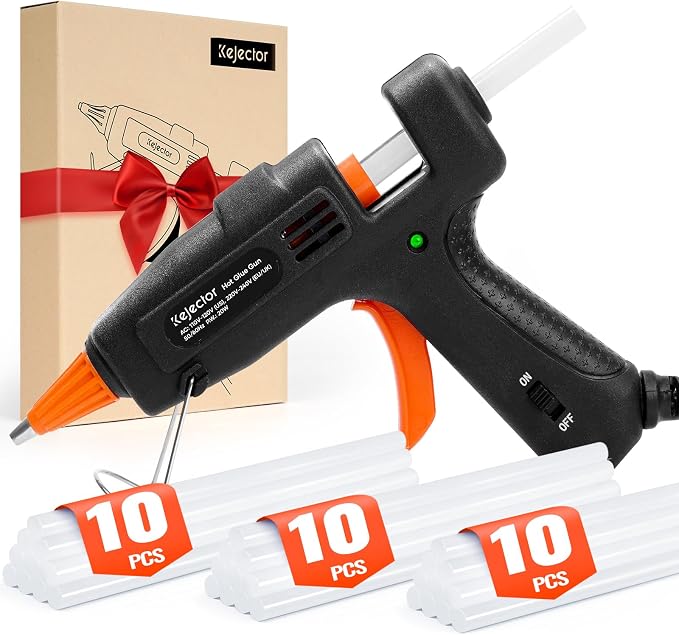 Fireproof Mini Hot Glue Gun, 20W with 30 Glue Sticks for DIY Crafts