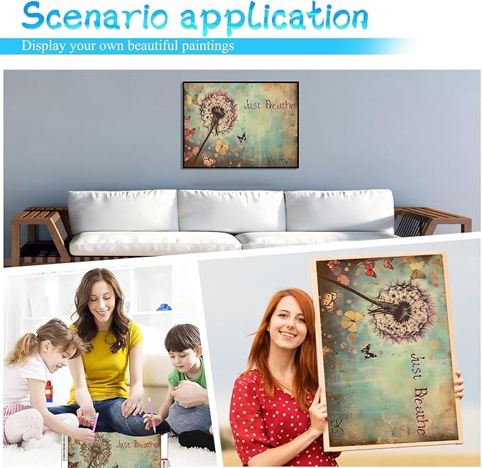 Diamond Art Kits for Adults, Dandelion Diamond Painting for Beginners