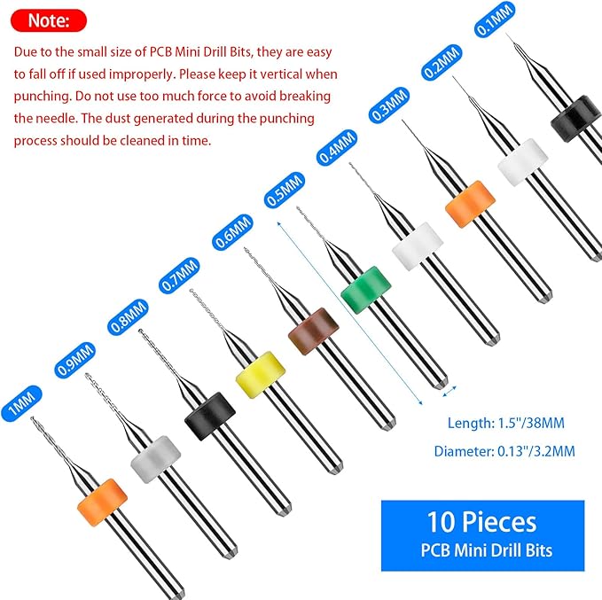 36Pcs Pin Vise Hand Drill Set, Mini Micro Drill Bits for Crafts