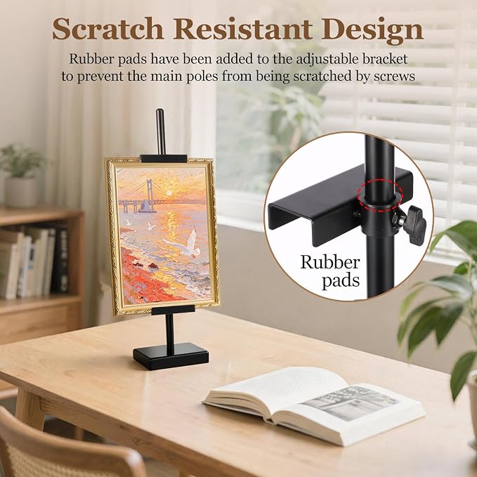 30'' Adjustable Tabletop Easel Stand, Black Easel for Display | Steady and Elegant Picture Easels for Display, Picture Frame Stand, Adjustable Art Easel,Picture stand for Artwork, Photo.