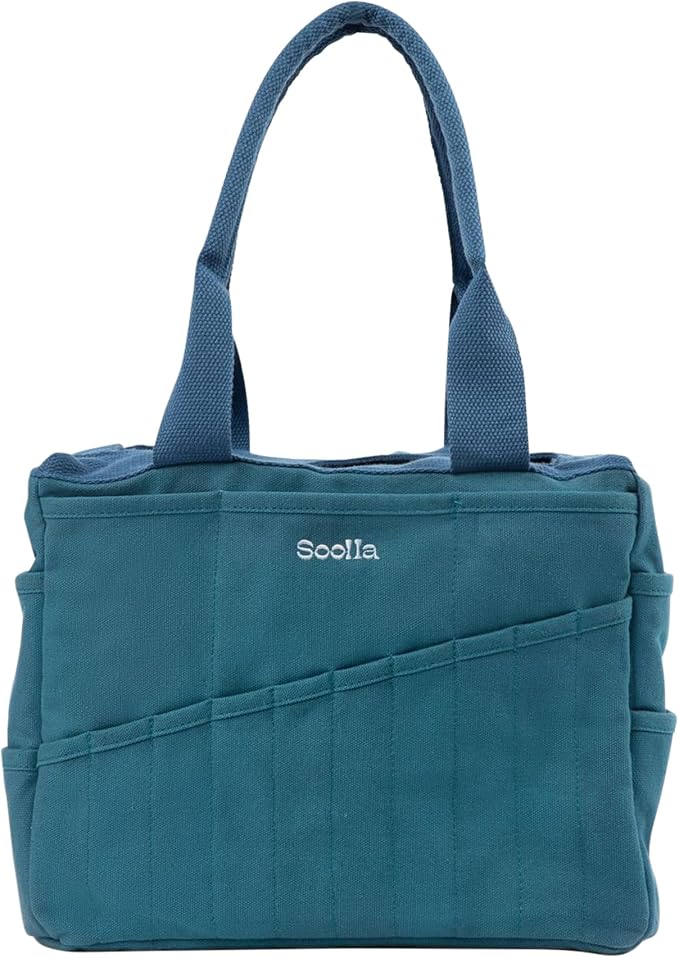 Soolla Studio Bag: Art Supply Storage Organizer & Pottery Tool Bag, Washable Tote, Yarn Bag, Crochet, 30 Pockets, 15+ Colors