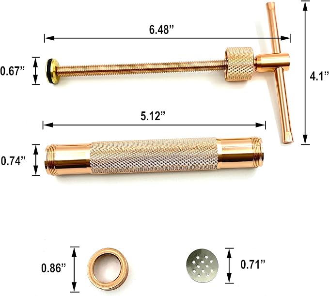 HEVERP Stainless Steel Clay Extruders Sugar Paste Extruder Cake Fondant Decorating Tool Set (Salmon Pink)