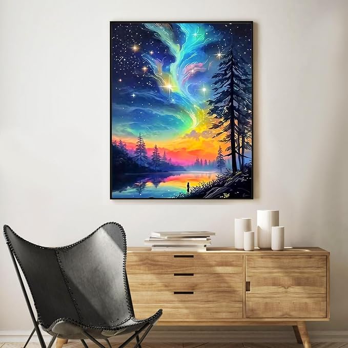 Paint by Numbers Kit for Adults, Northern Light & Aurora, 16x20 Inch