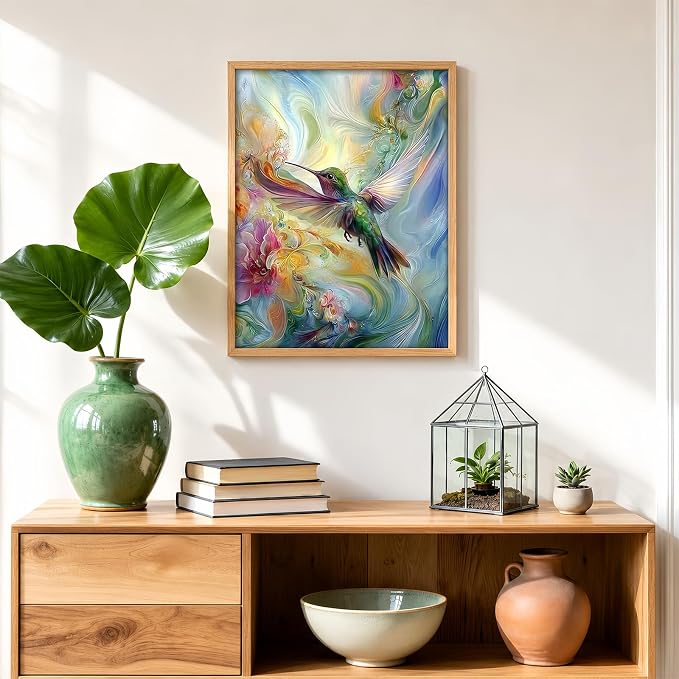 Mosaflare 5D Hummingbird Diamond Painting Kits for Adults 12x16 Inch