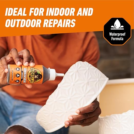 Gorilla Original Glue, Waterproof Polyurethane, Brown, 8 oz