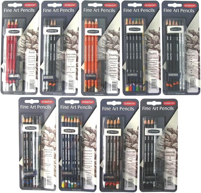 Derwent Water Soluble Graphitone Mixed Media, Pack, 8 Count (0700662)
