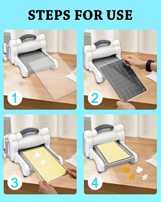 UCEC 3 Pcs Magnetic Cutting Shim & Cutting Pads Set for Card Making Crafts | Die Mats Kit 9"x6" Magnetic Mat with Grid & 2 Transparent Cutting Pads for Die Cutting Machine Embossing & Card Making Crafts