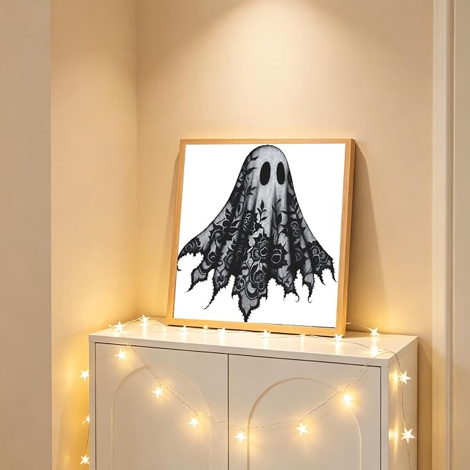 5D Halloween Ghost Diamond Painting Kits for Adults,Gothic Diamond Art Kits