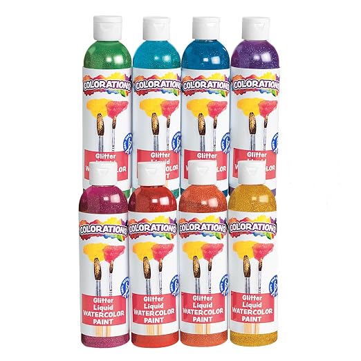 Colorations Paraben-Free Glitter Liquid Watercolor Paint