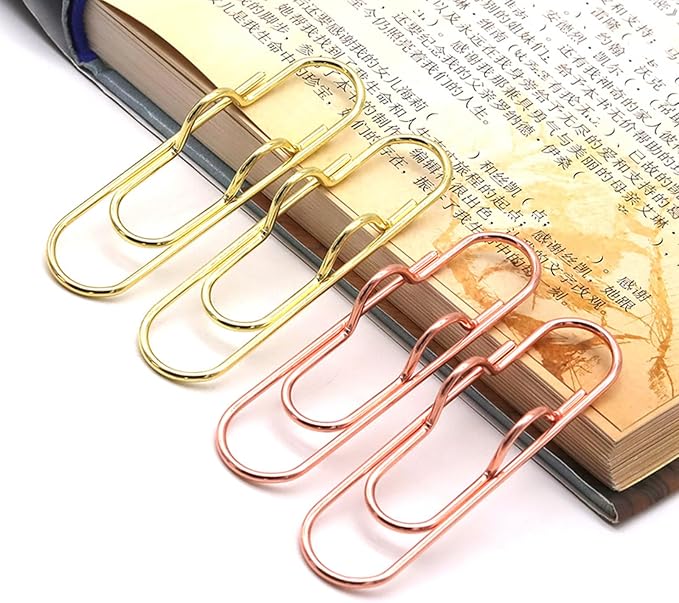 12-Pack Pen Holder Clips for Notebook, Journal and Planner | Paper Clip Pen Holder for Notebook, Holds Pens Under 0.5 Inch Thick, Office and School Supplies for Planners and Journals