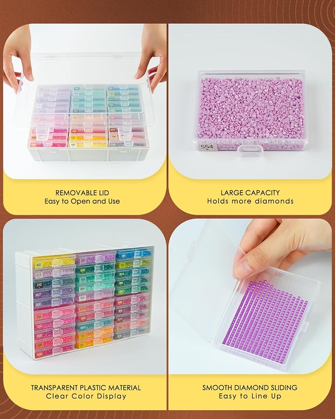 Diamond Art Trays with Lids, 30PCS Diamond Painting Storage, White | 30PCS Diamond Painting Trays with Lids ＆ Diamond Painting Storage, Diamond Painting Accessories for Diamond Art Beads, 1 Pack