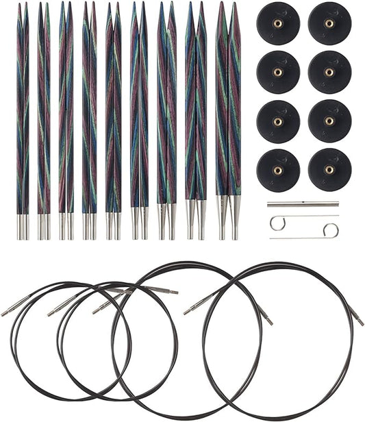 Knit Picks Ergonomic Wood Interchangeable Knitting Needles Set - US 4-11