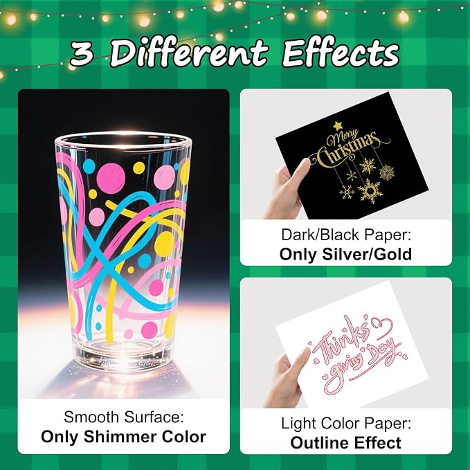 Artugn Double Line Markers, 18 Metallic Outline Pens, Silver & Gold | 18 metallic double line markers with 12 silver and 6 gold pens for cards, journals, crafts and DIY art